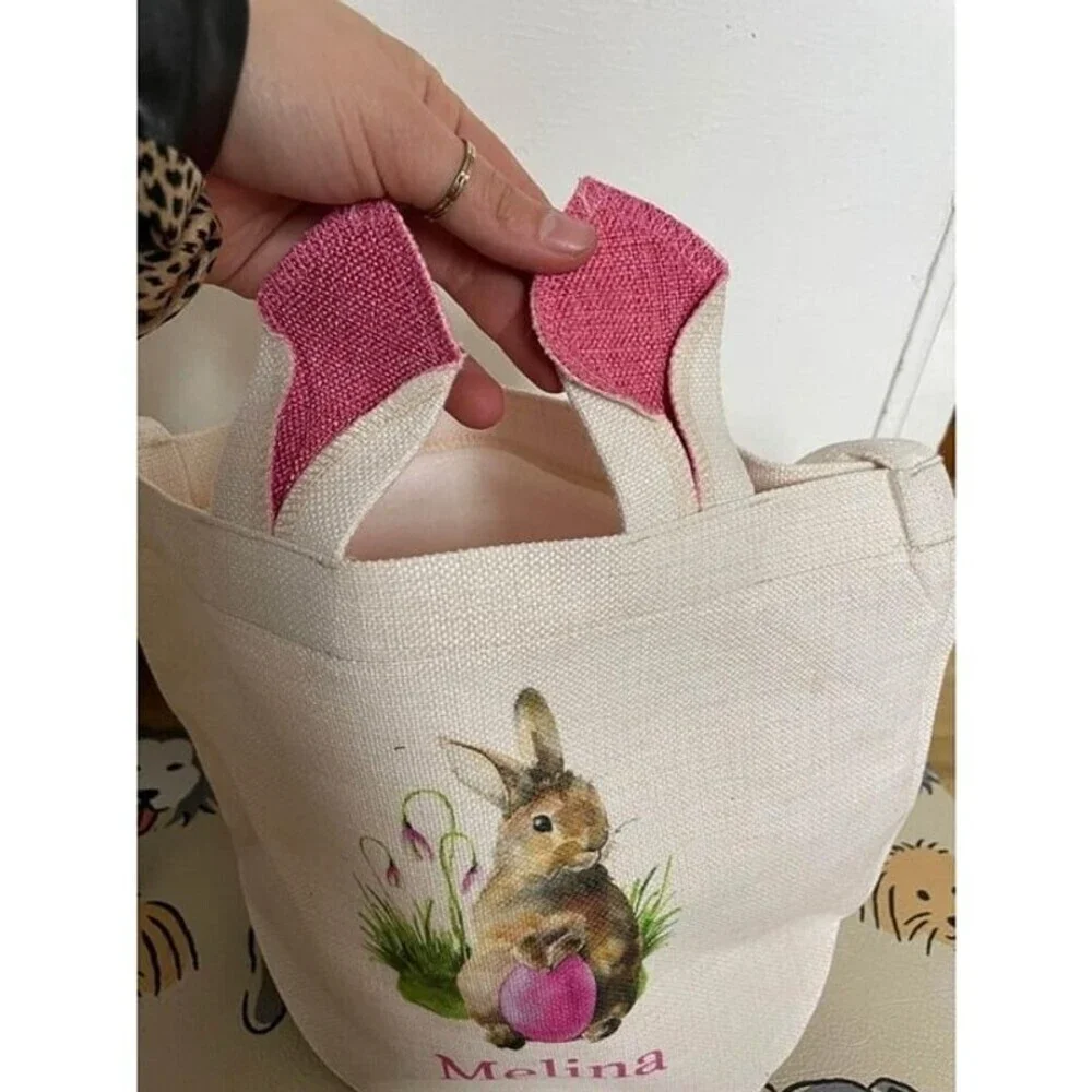 Melina Child’s Easter Bunny Cloth Basket Bag
